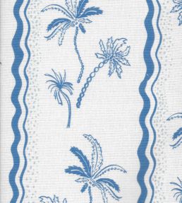 Little Palm Fabric by Kate Medlicott Ocean-Cloudy Blue