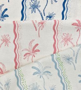 Little Palm Fabric by Kate Medlicott Cloudy Blue-Lawn