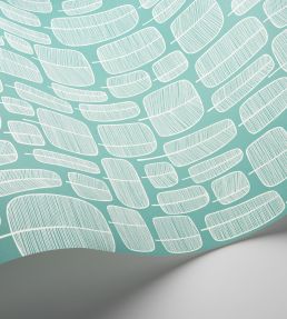 Little Trees Wallpaper by MissPrint Aquamarine