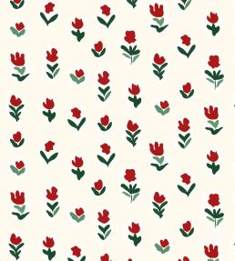 Little Wild Tulips Wallpaper by Ottoline Red