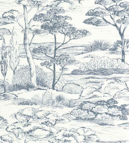 Littoral Wallpaper by Casadeco Bleu Orage