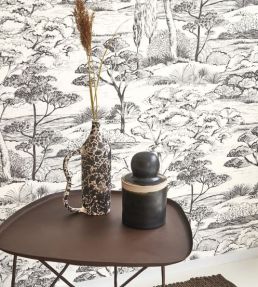 Littoral Wallpaper by Casadeco Noir Fusain