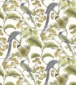 Living Branches Wallpaper by Josephine Munsey Hilles White and Greens