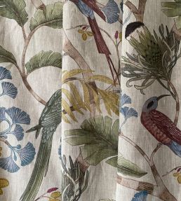 Living Branches Fabric by Josephine Munsey Ivory, Soft Olive and Yellow
