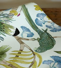 Living Branches Wallpaper by Josephine Munsey Ivory, Soft Olive and Yellow