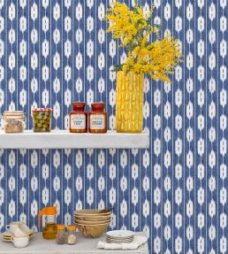 Llengues Wallpaper by Coordonne Blue
