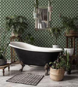 Llengues Wallpaper by Coordonne Green