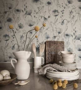 Lo Wallpaper by Sandberg Indigo Blue