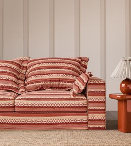 Lock Stitch Fabric by Scion Chilli/Ladybird Red/Blush