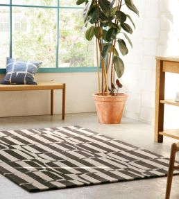 Scion Lohko Stripe rug Charcoal 123105120180-US Charcoal