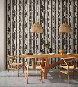 Lohko Stripe Wallpaper by Scion Liquorice