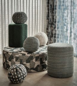 Loki Fabric by Clarke & Clarke Peacock