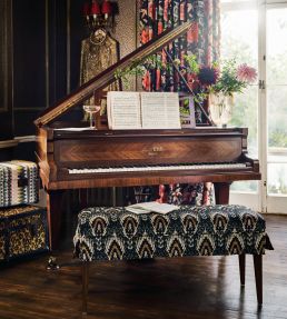 Lolana Velvet Fabric by Romo Indian Green