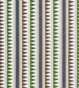 Lomita Stripe Fabric by Thibaut Black and Green