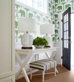 Lomita Stripe Fabric by Thibaut Blue