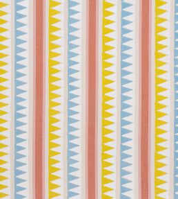 Lomita Stripe Fabric by Thibaut Coral and Yellow