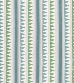 Lomita Stripe Fabric by Thibaut Green and Blue