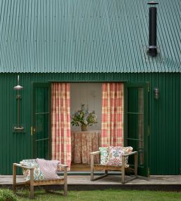 London Check Fabric by George & Minnie Emerald