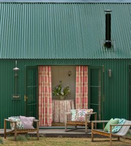 London Check Fabric by George & Minnie Emerald