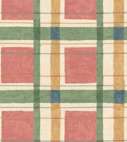 London Check Wallpaper by George & Minnie Tomato/Daffodil