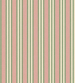 Loom Stripe Wallpaper by George & Minnie Emerald/Raspberry