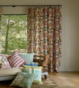 Loom Stripe Fabric by George & Minnie Grass/Aqua