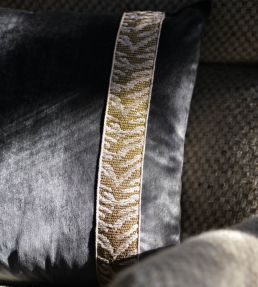 Lorenzo Jacquard Braid 60mm Trimming by Houles Ebano