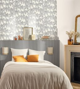 Lotus Wallpaper by Caselio Noir Blanc