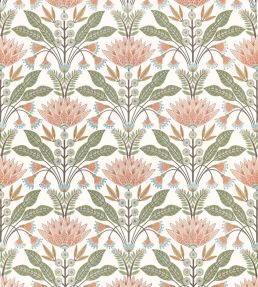 Lotus Fabric by Thibaut Apricot