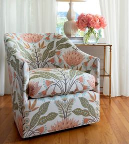 Lotus Fabric by Thibaut Apricot