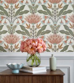 Lotus Wallpaper by Thibaut Natural