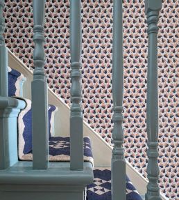 Love Leaves 1800 Wallpaper by CommonRoom Cameleopard, Prussian Blue
