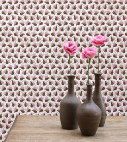 Love Leaves 1800 Wallpaper by CommonRoom Rose Pink, Saffron