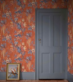 Lovebirds Wallpaper by Divine Savages Burnt Sienna