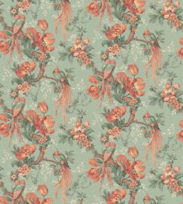 Lovebirds Wallpaper by Divine Savages Eggshell Green