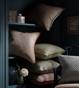 Loveden Fabric by Nina Campbell Red/Gold