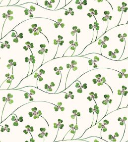 Lucky Leaf Small Scale Wallpaper by CommonRoom Clover Lawn