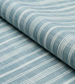 Lucy Stripe Fabric by Schumacher Indigo