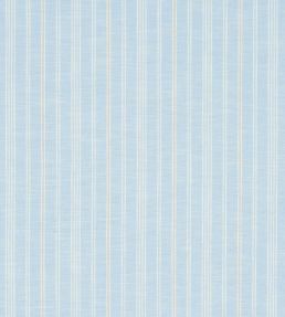 Lucy Stripe Fabric by Schumacher Light Blue