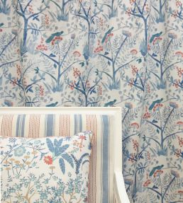 Bridport Fabric by Baker Lifestyle Blue/Red