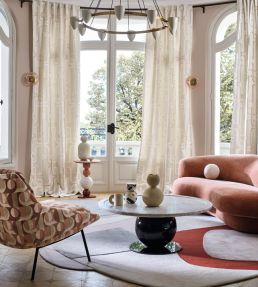 Luminescence Fabric by Casamance Ecru