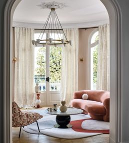 Luminescence Fabric by Casamance Ecru