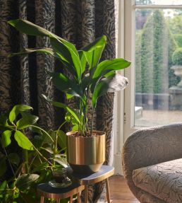 Lumino Fabric by Clarke & Clarke Midnight/Copper
