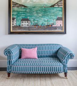 Luna Fabric by Molly Mahon Blue/Pink