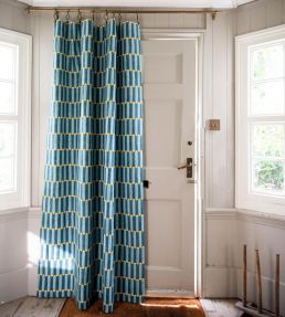 Luna Fabric by Molly Mahon Blue/Yellow