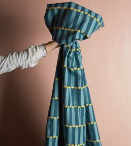 Luna Fabric by Molly Mahon Blue/Yellow