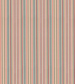 Luna Stripe Fabric by GP & J Baker Teal/Red