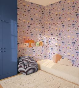 Lush Wallpaper by Coordonne Lilac