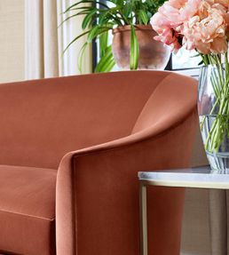 Lyra Velvet Fabric by Thibaut Copper