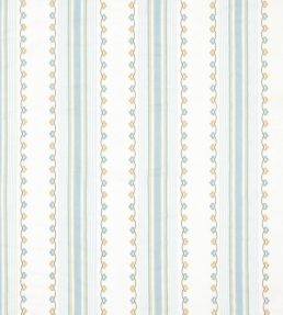 Mabel Stripe Fabric by Nina Campbell Aqua/Yellow